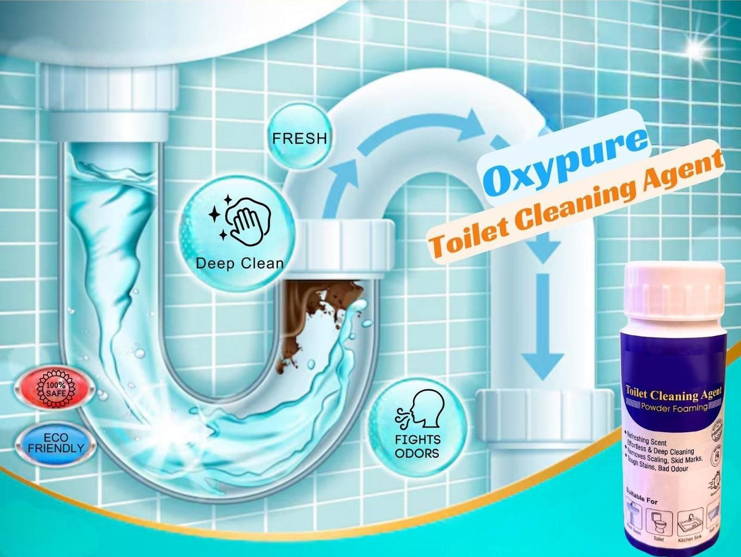 toilet cleaning agent 100 gm (pack of 2)