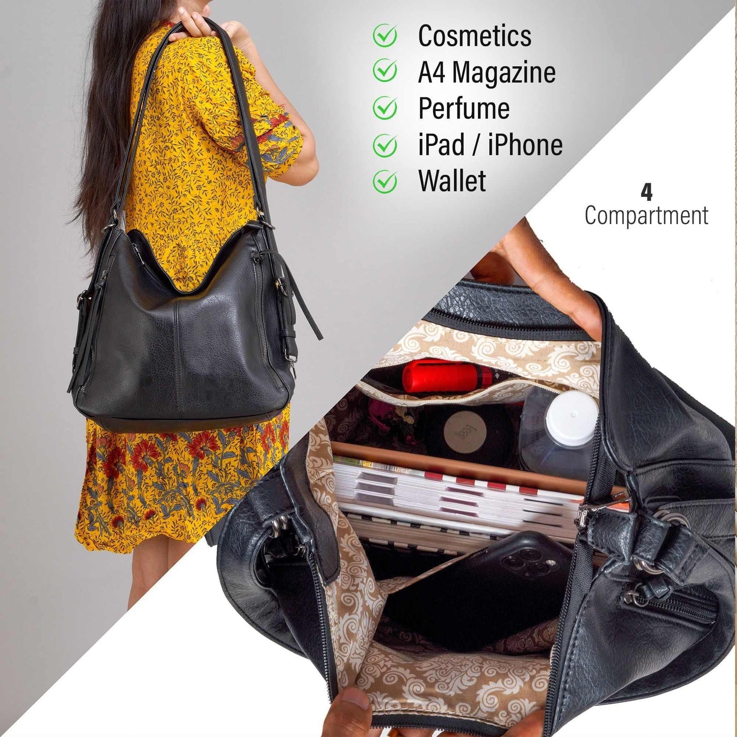 3-pcs handbags set for women
