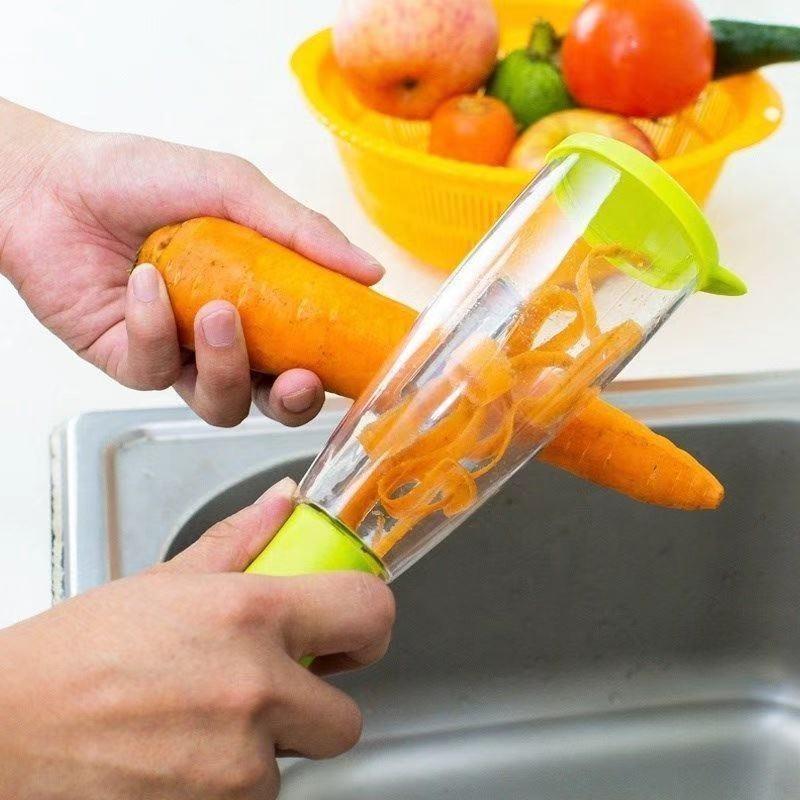 peeler-multifunction kitchen vegetable ,fruit no mess peeler with storage container