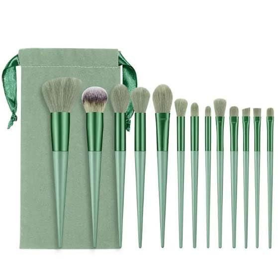 13 pcs makeup brush with pouch set
