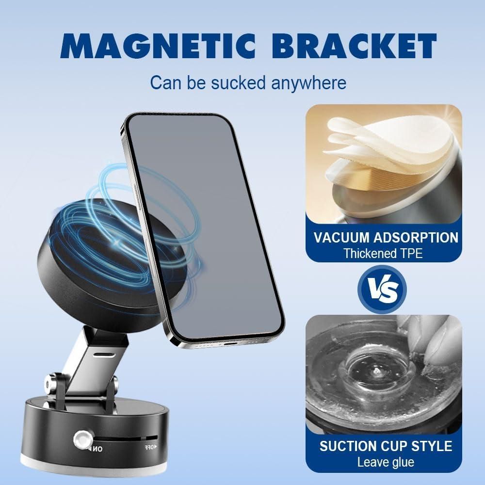 vacuum magnetic suction phone holder
