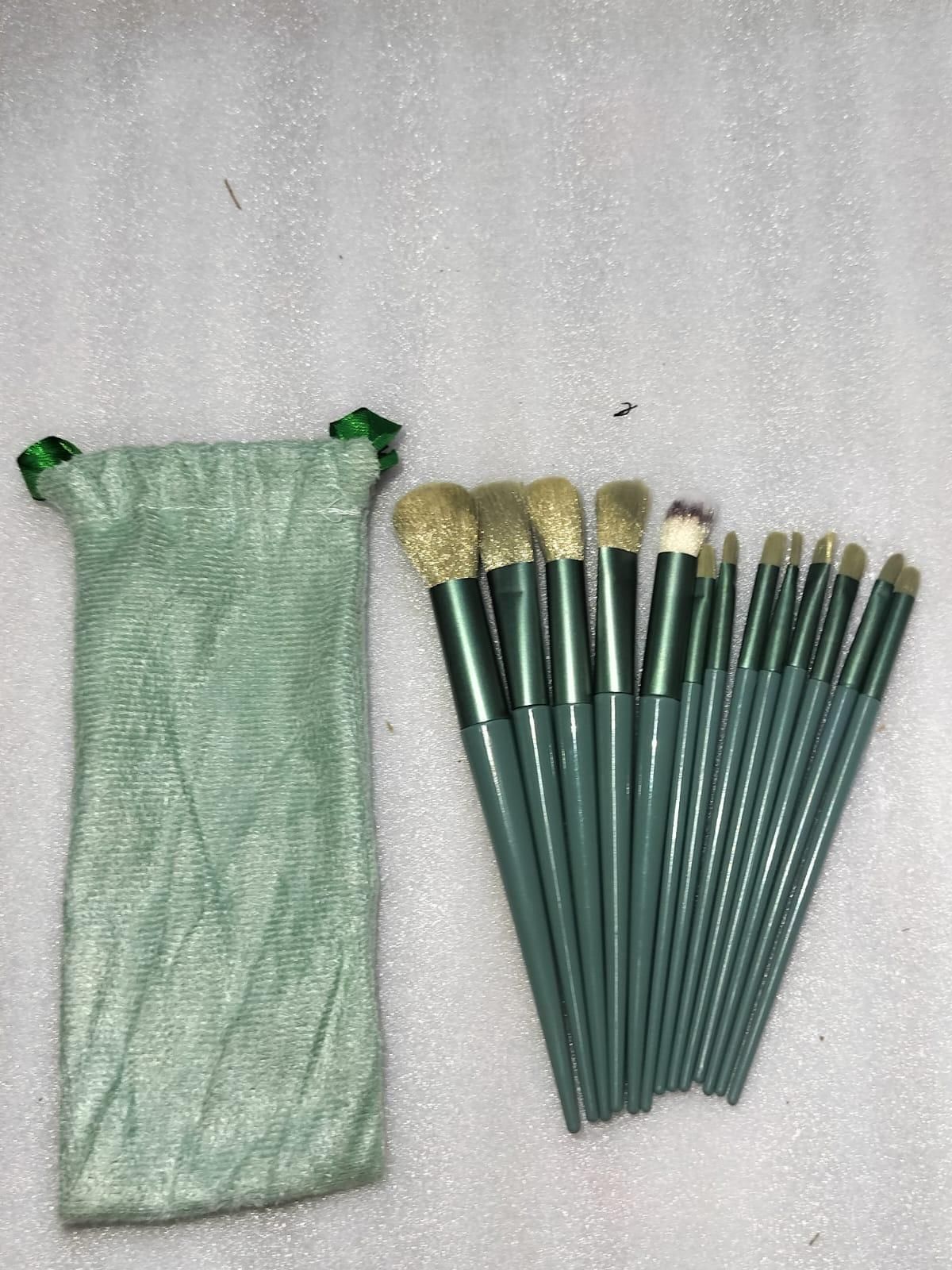 13 pcs makeup brush with pouch set