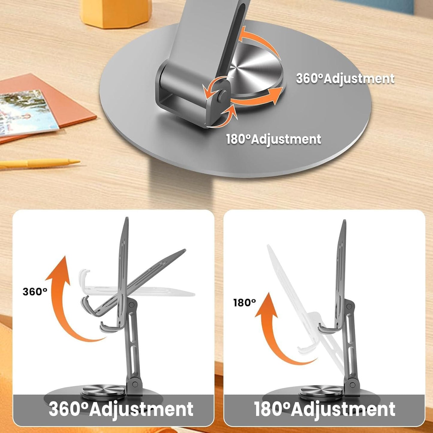 aluminium 360 rotatable phone/tablet stand