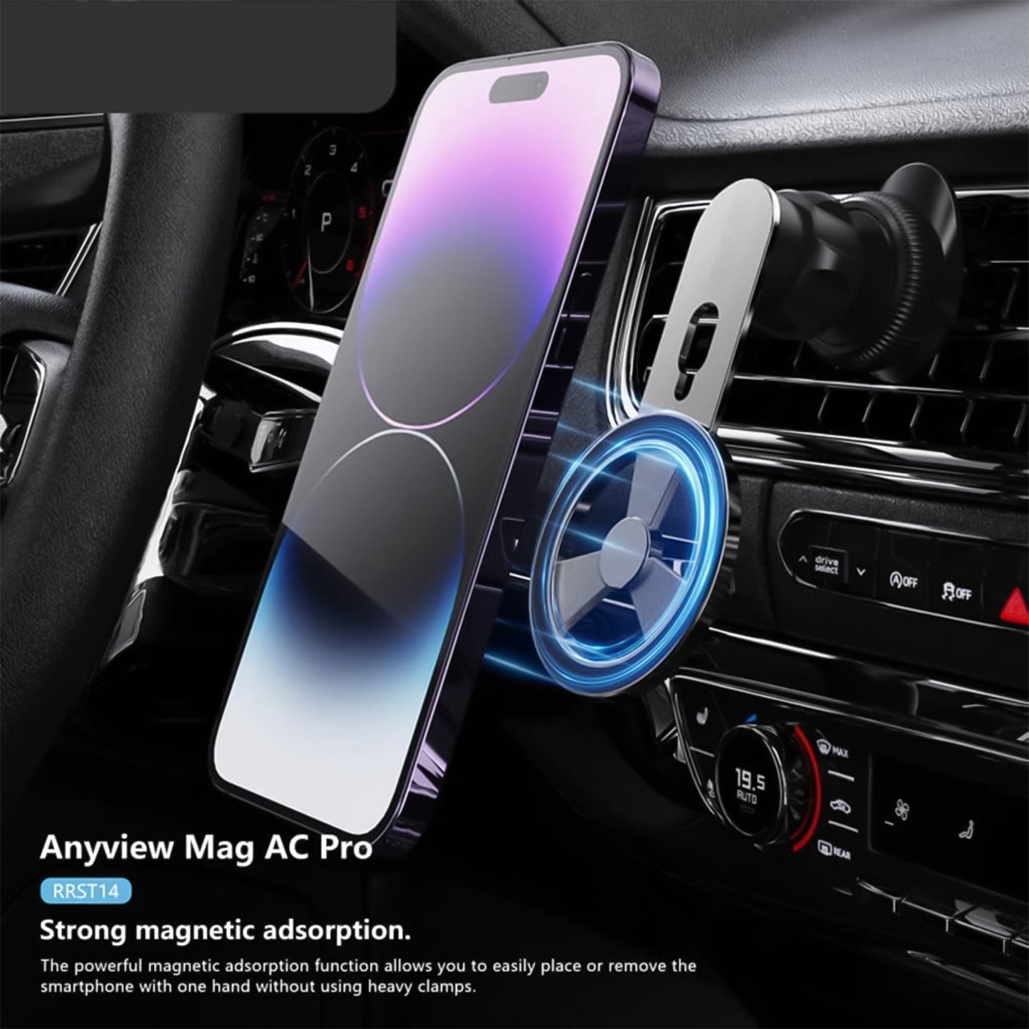 360 rotatable foldable air vent magnetic phone holder (1 pc)