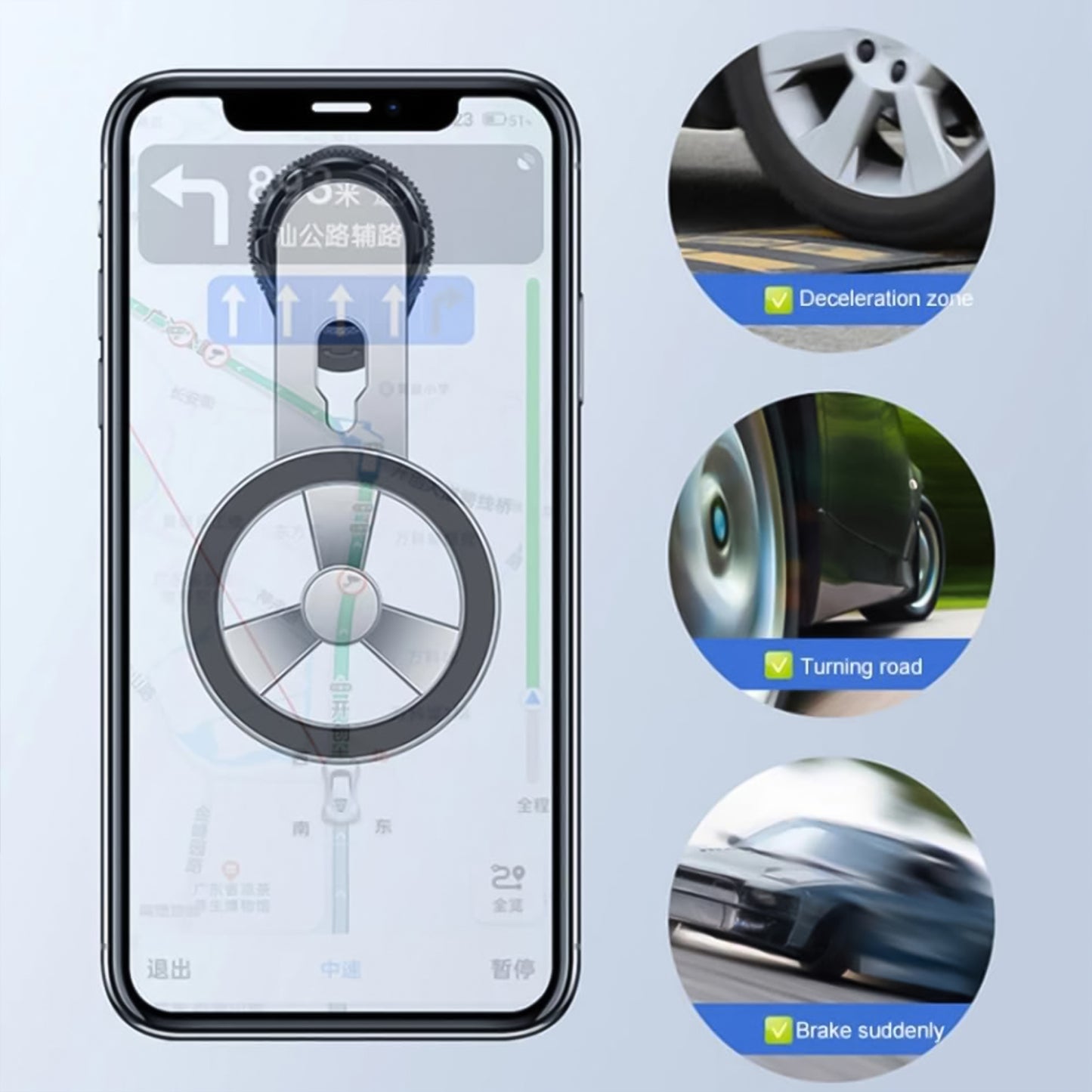 360 rotatable foldable air vent magnetic phone holder (1 pc)
