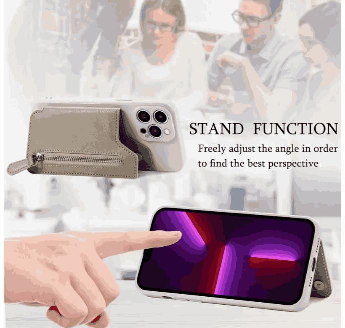 multi-functional silicone stick wallet case mobile cover