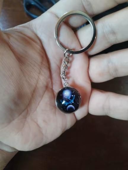 zodiac gemstone keychain