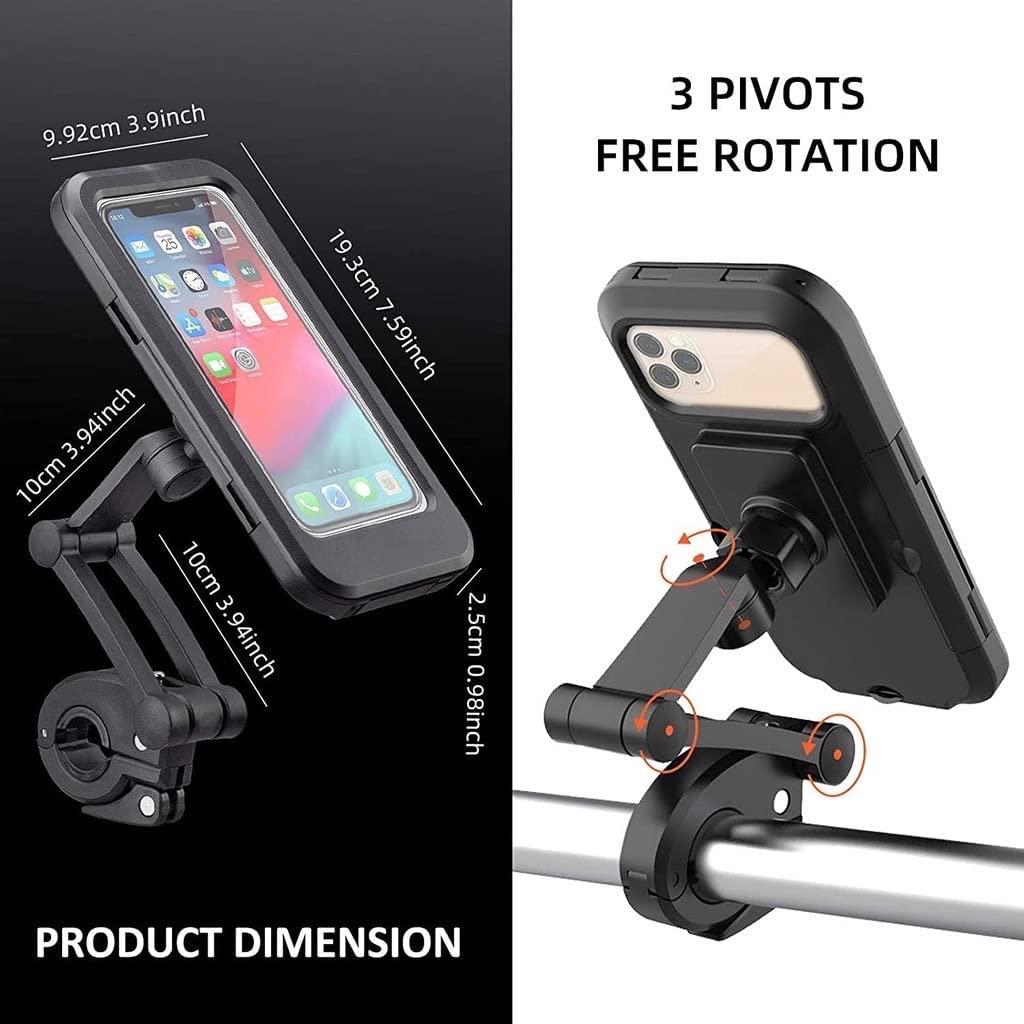universal 360 rotation bike waterproof cell phone holder.