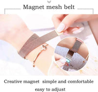 Just Like Casual Designer Black Dial Combo of Magnet Watch Pack of 2 (Multicolor)
