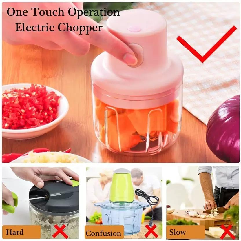 kolorfish electric mini garlic chopper 250ml electric vegetable chopper