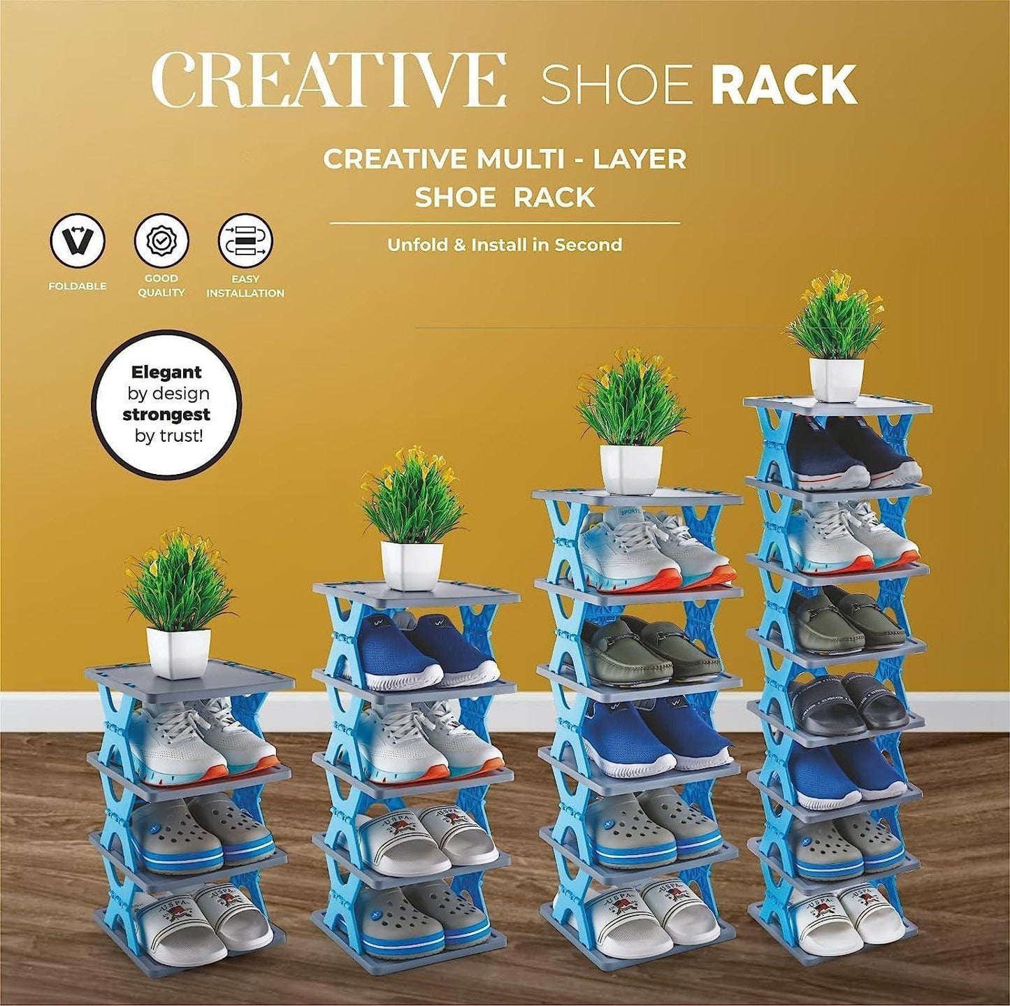 Smart Foldable Shoes Rack 6 Layer