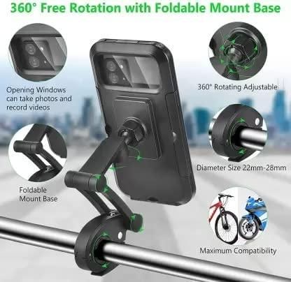 universal 360 rotation bike waterproof cell phone holder.